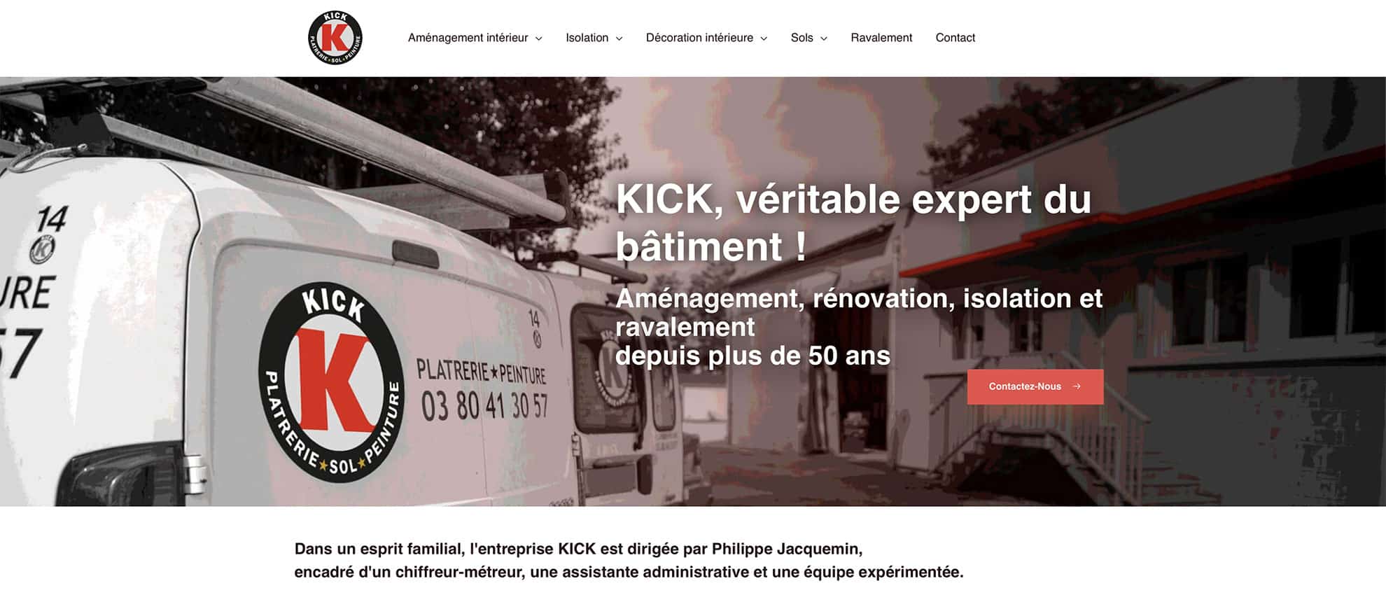 Présentation page d'accueil du site kickdeco.com